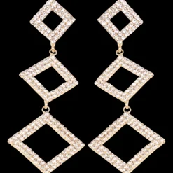 Action Boucles d'oreilles avec strass* Montres Et Bijoux
