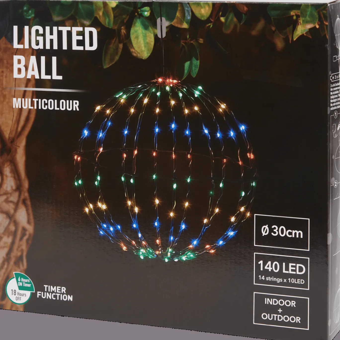Action Boule lumineuse multicolore* Décoration Saisonnière