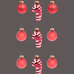 Action Boules de Noël miniatures en verre* Décoration Saisonnière