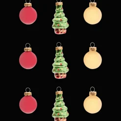 Action Boules de Noël miniatures en verre* Décoration Saisonnière