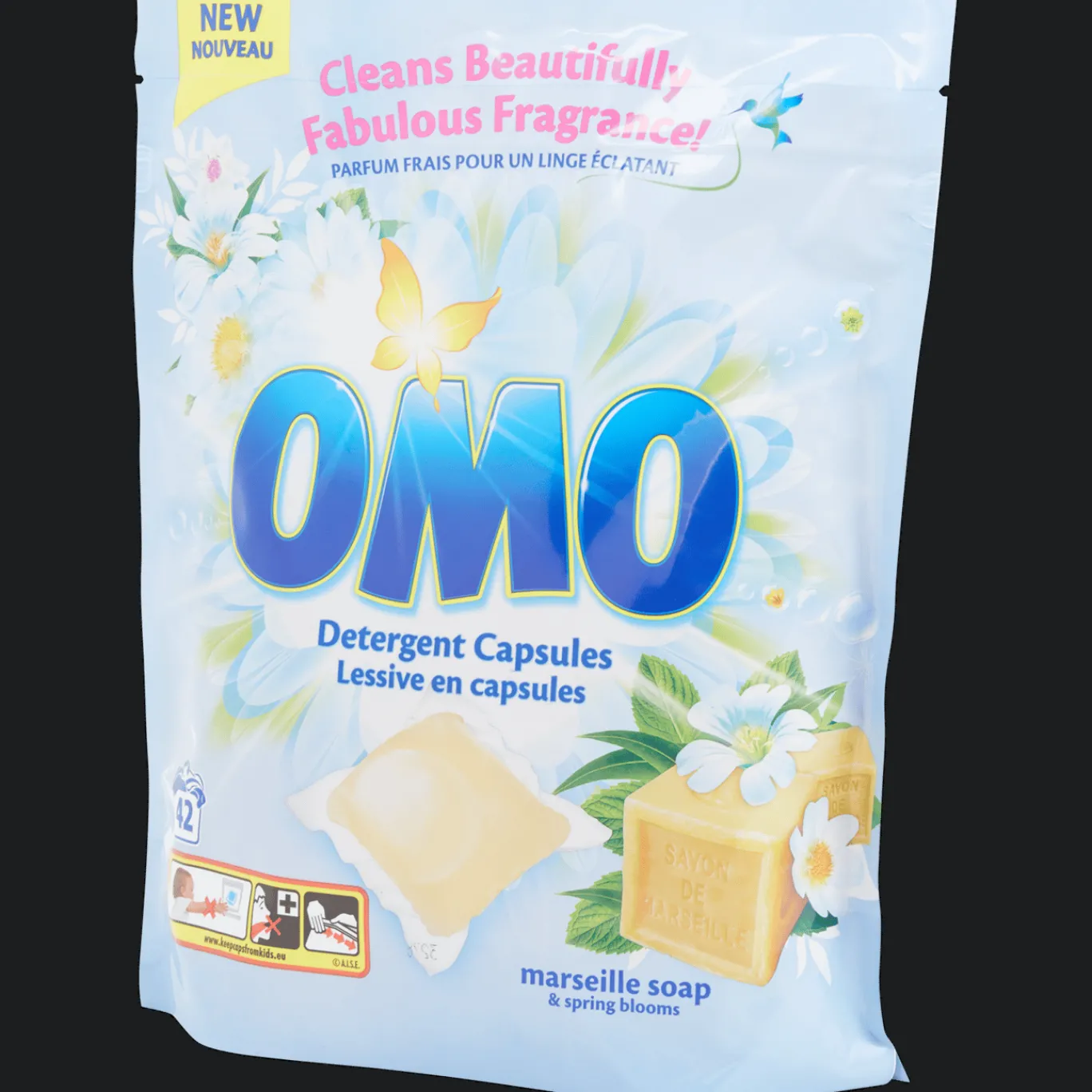 Omo Capsules de lessive Savon de Marseille et fleurs de printemps* Produits De Lessive Et Vaisselle