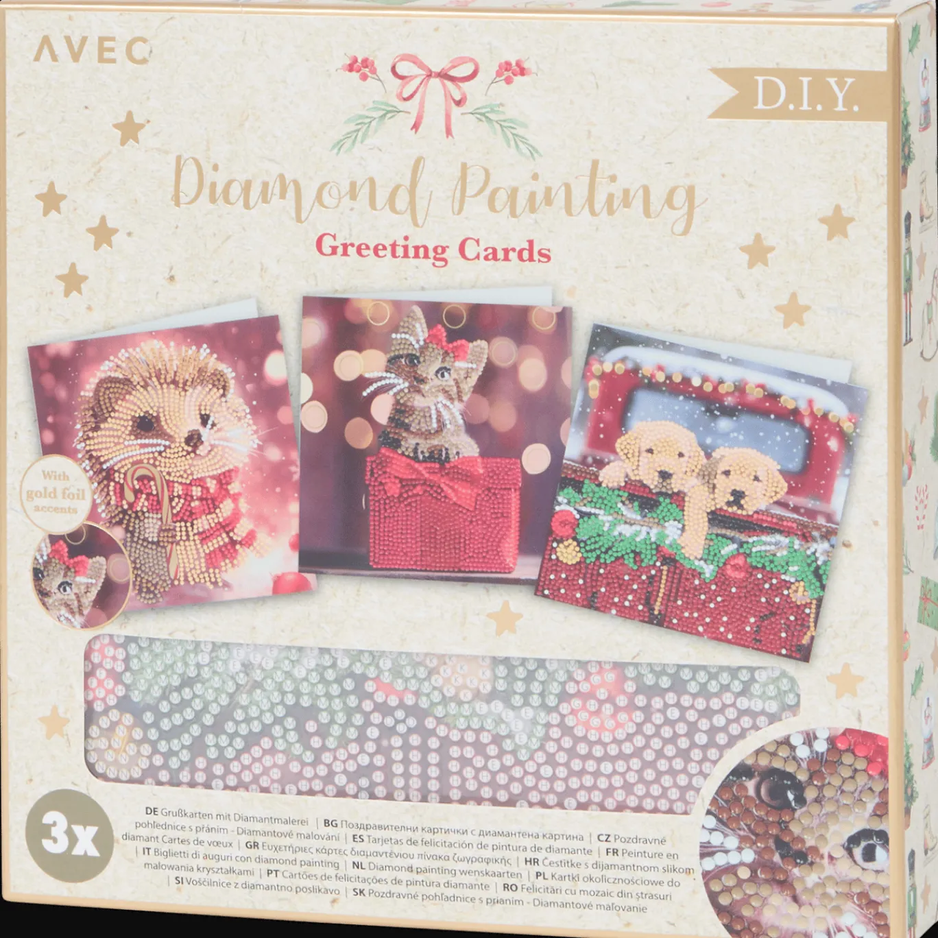 Action Cartes de vœux peinture diamant Avec* Cartes
