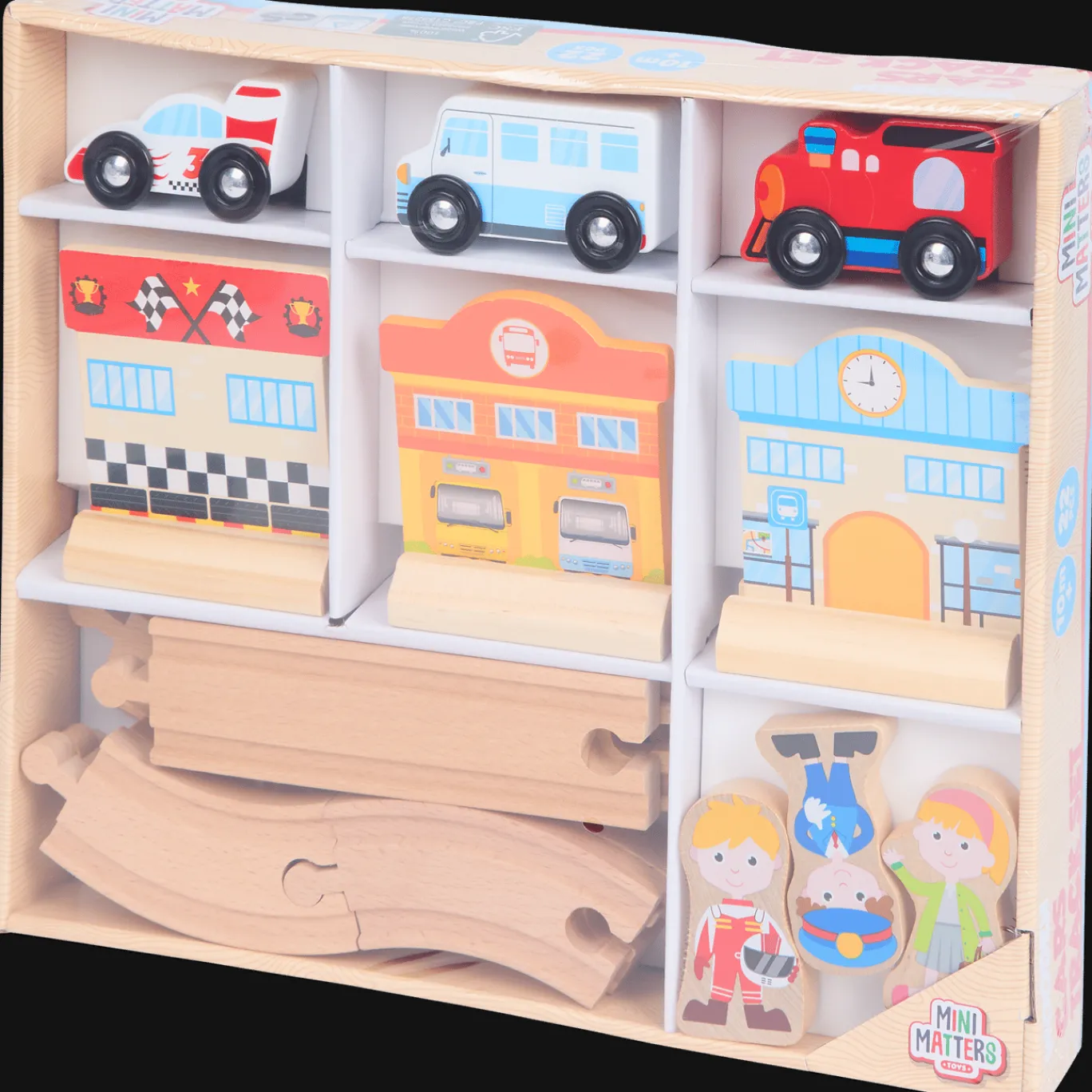 Mini Matters Circuit et petites voitures en bois* Jouets En Bois