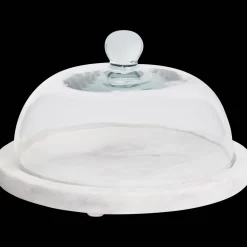 Action Cloche sur un plateau en marbre* Plateaux