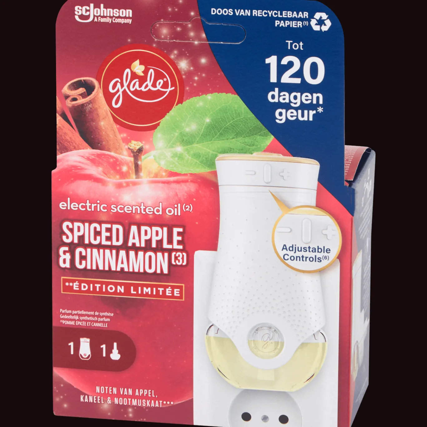 Glade Diffuseur de parfum électrique Spiced Apple & Cinnamon* Produits De Lessive Et Vaisselle