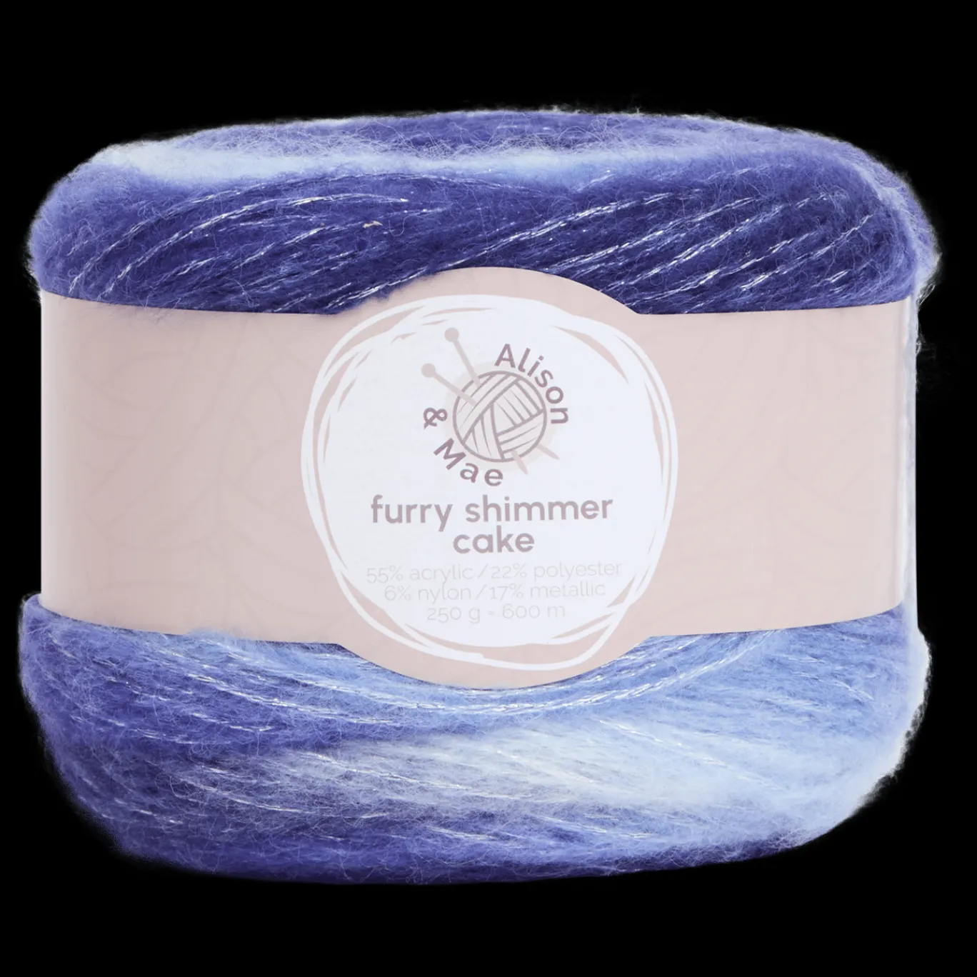Alison & Mae Fil brillant Furry Shimmer Cake* Crocheter Et Tricoter