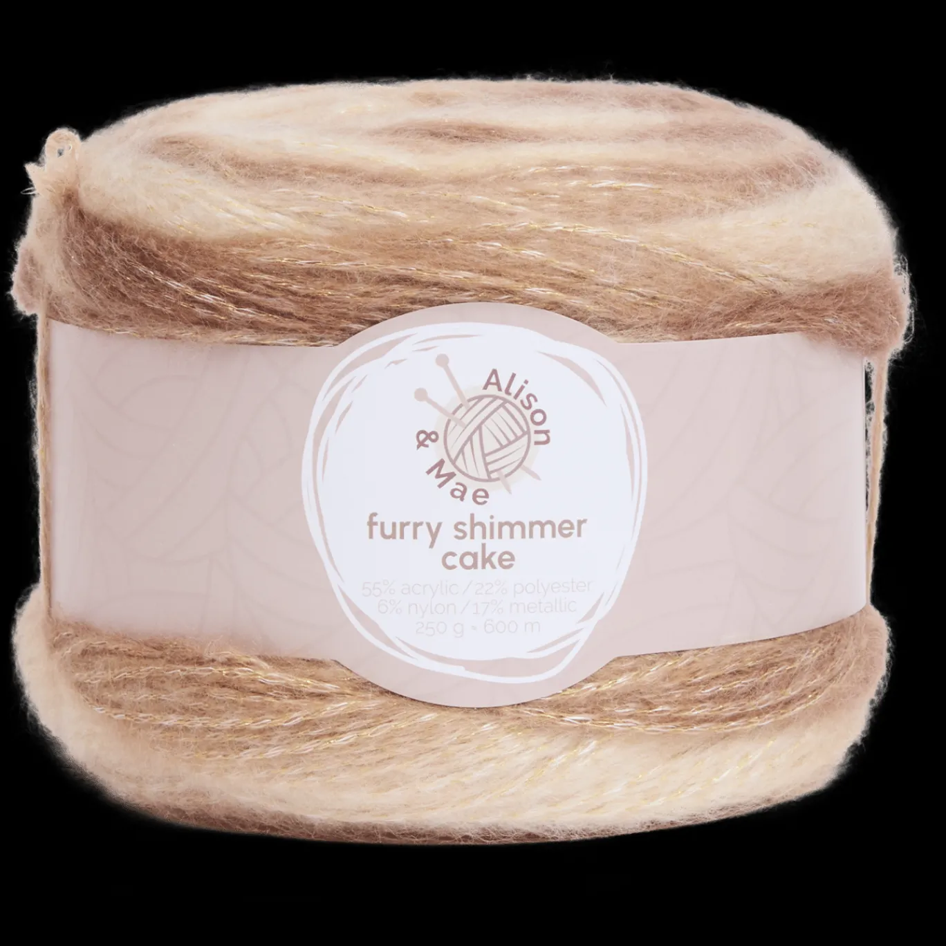 Alison & Mae Fil brillant Furry Shimmer Cake* Crocheter Et Tricoter