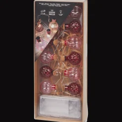 Action Guirlande lumineuse avec boules en verre* Décoration Saisonnière