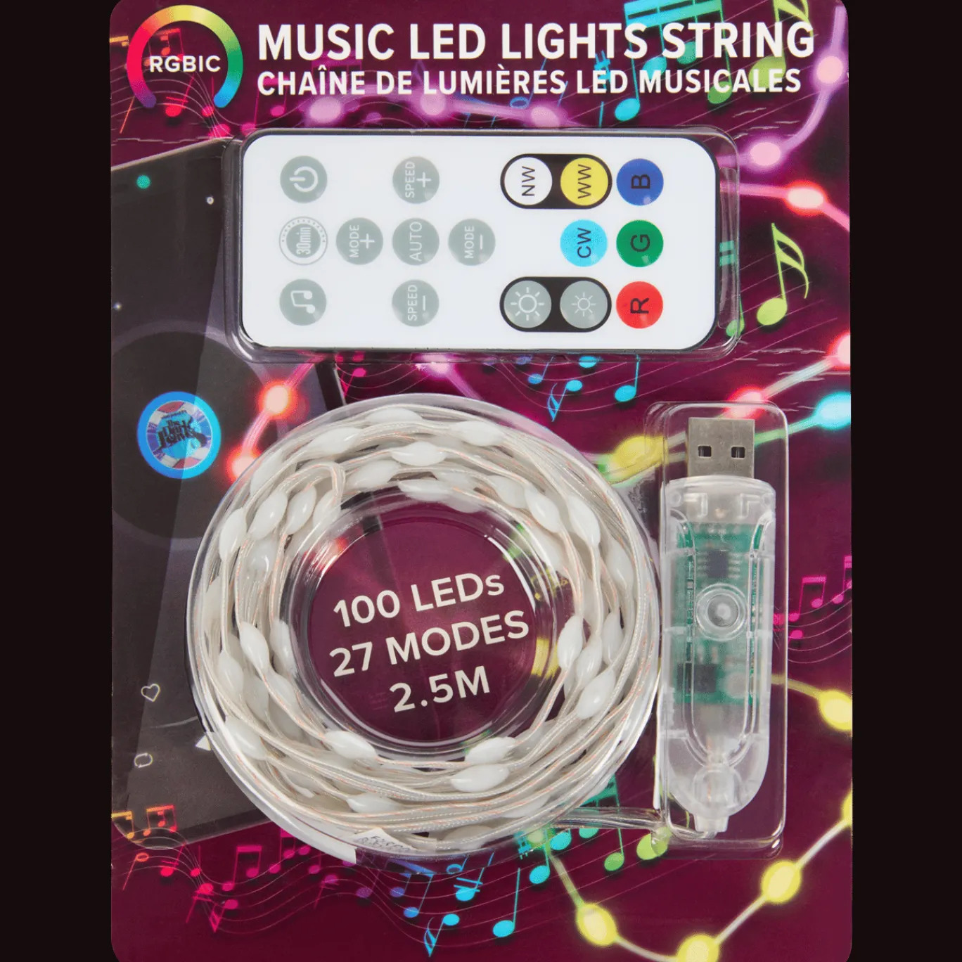Action Guirlande lumineuse LED avec musique Eurodomest* Éclairage