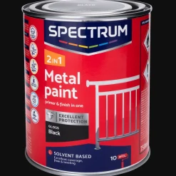 Spectrum Laque satinée pour bois 2-en-1 Noir* Peinture