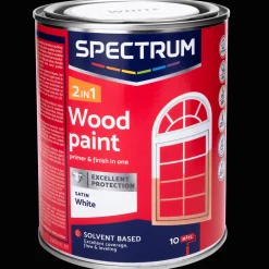 Spectrum Laque satinée pour bois 2-en-1 Blanc* Peinture