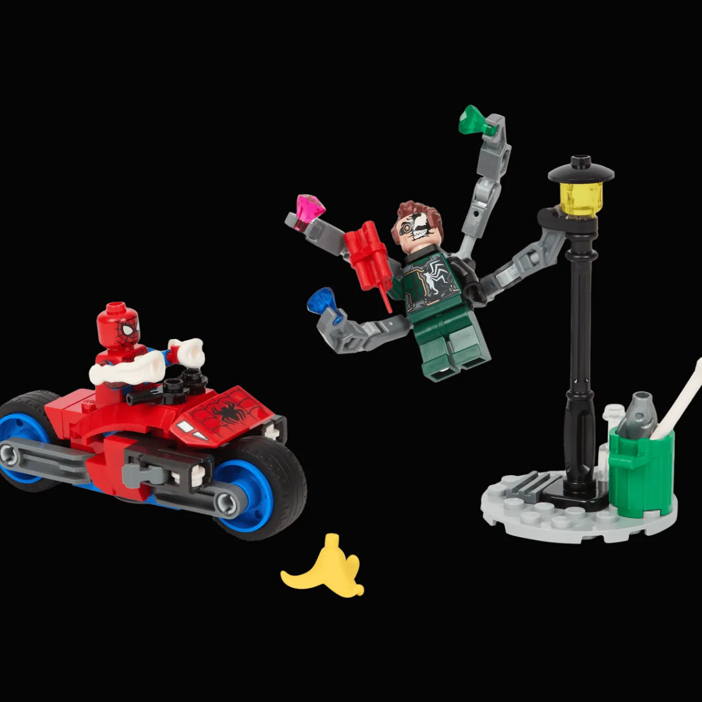 LEGO Marvel La course-poursuite en moto : Spider-Man contre Docteur Octopus* Véhicules Et Voitures