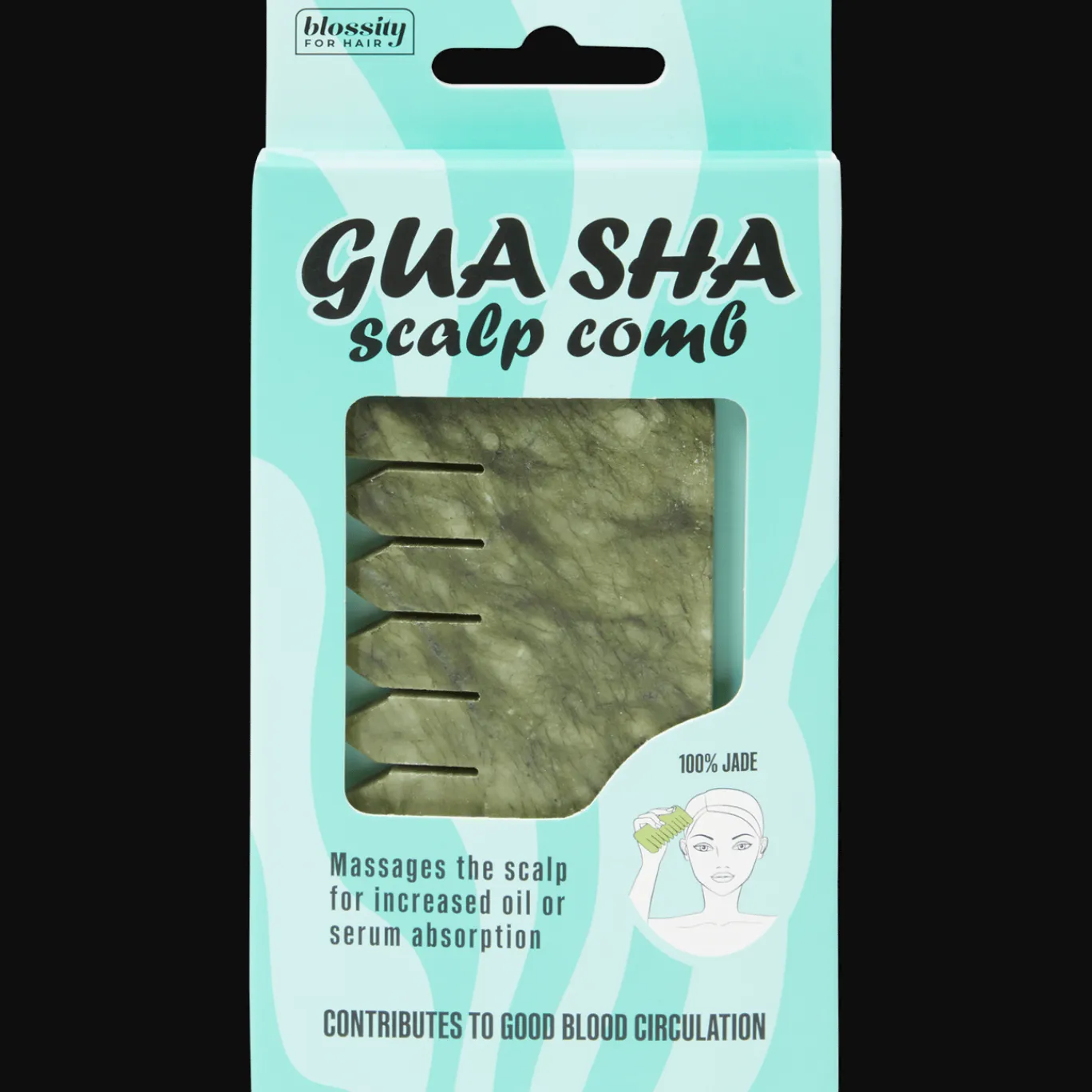 Action Peigne Gua Sha pour cuir chevelu Blossity* Soins Capillaires