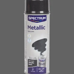 Spectrum Peinture métallisée en aérosol Noir* Peinture