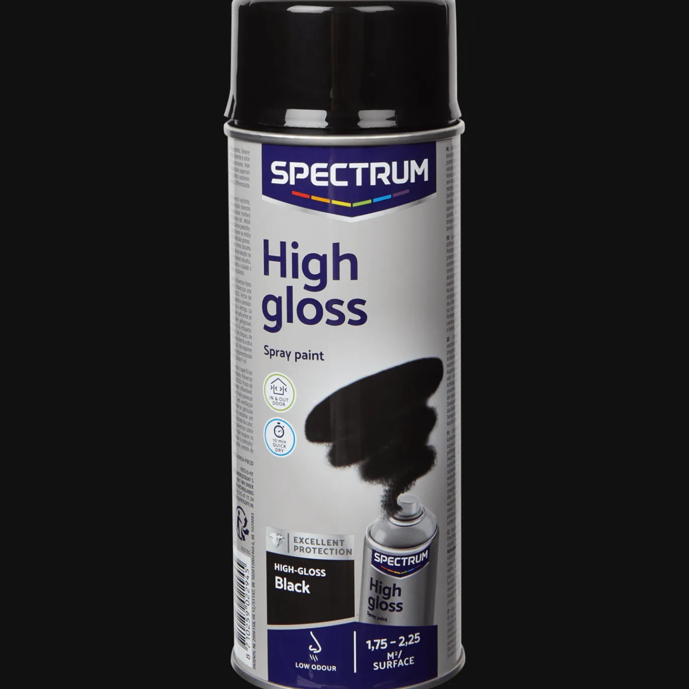 Spectrum Peinture noire en aérosol haute brillance* Peinture