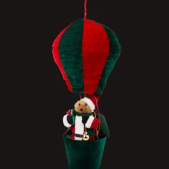 Action Personnages de Noël dans une montgolfière* Décoration Saisonnière