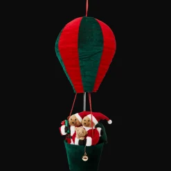 Action Personnages de Noël dans une montgolfière* Décoration Saisonnière