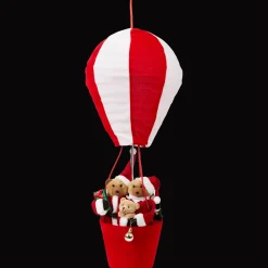 Action Personnages de Noël dans une montgolfière* Décoration Saisonnière