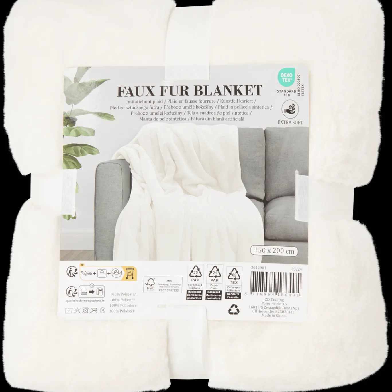 Action Plaid en fausse fourrure* Plaids Et Couvertures
