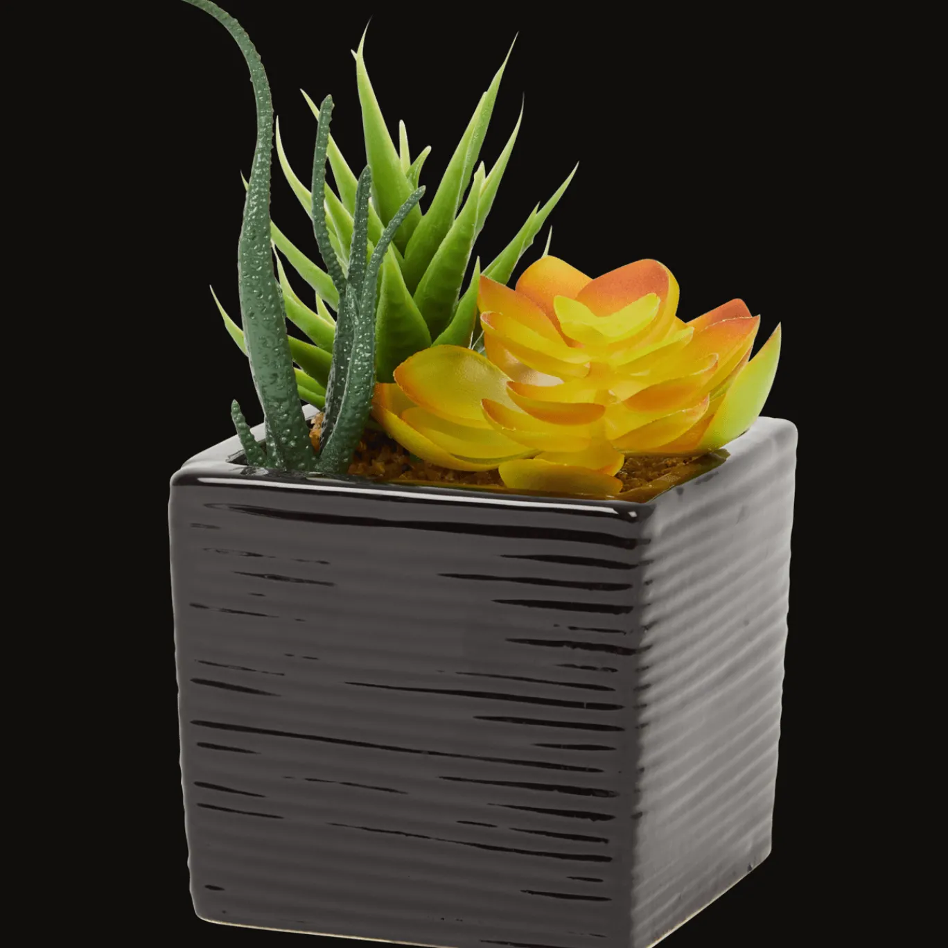 Action Plante grasse artificielle en pot* Plantes Et Fleurs Artificielles