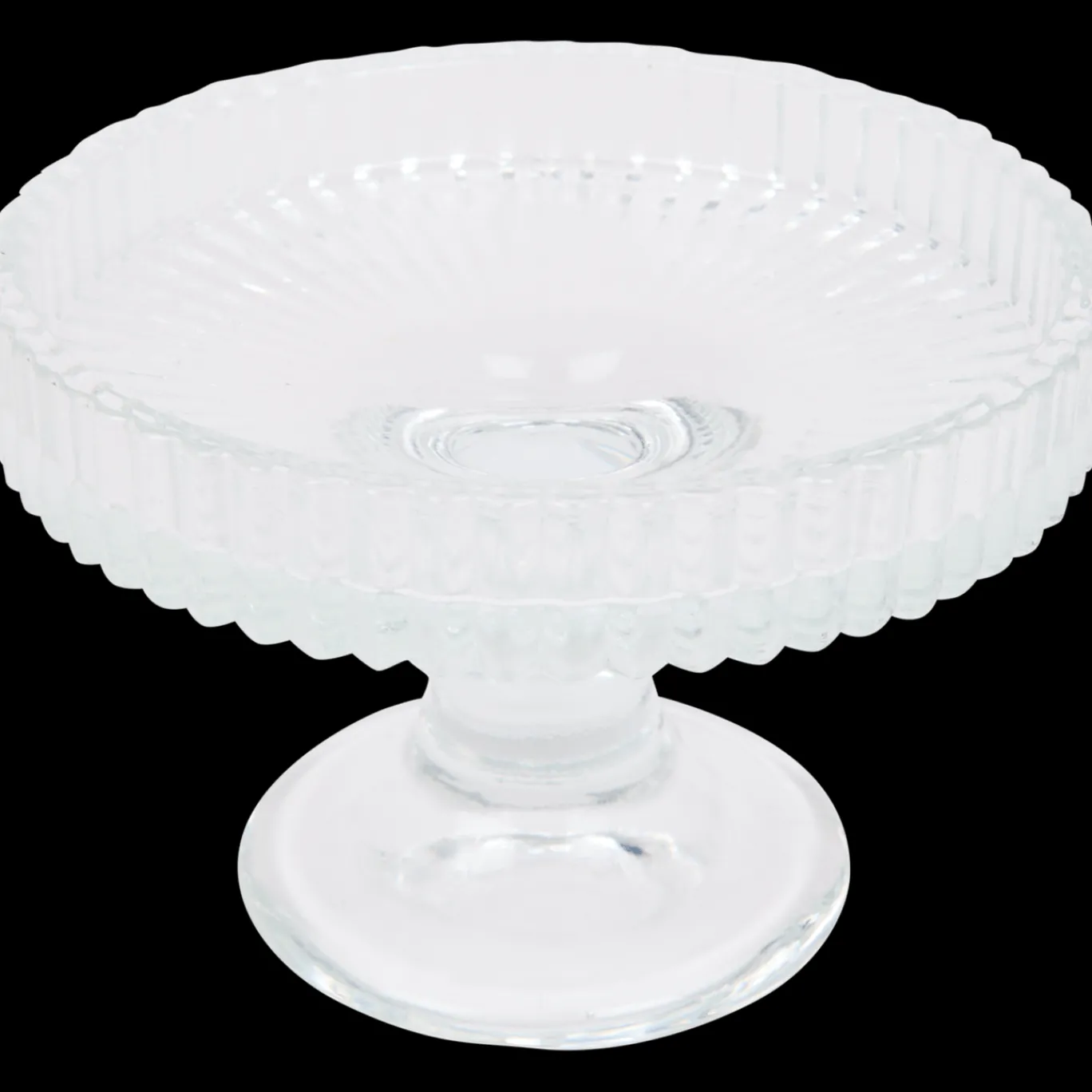 Action Plat en verre sur pied* Conserver Et Emporter