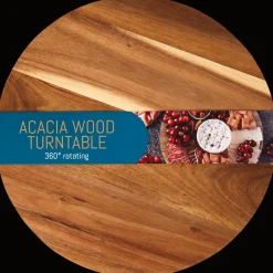 Action Plateau tournant en bois* Accessoires Pour La Maison