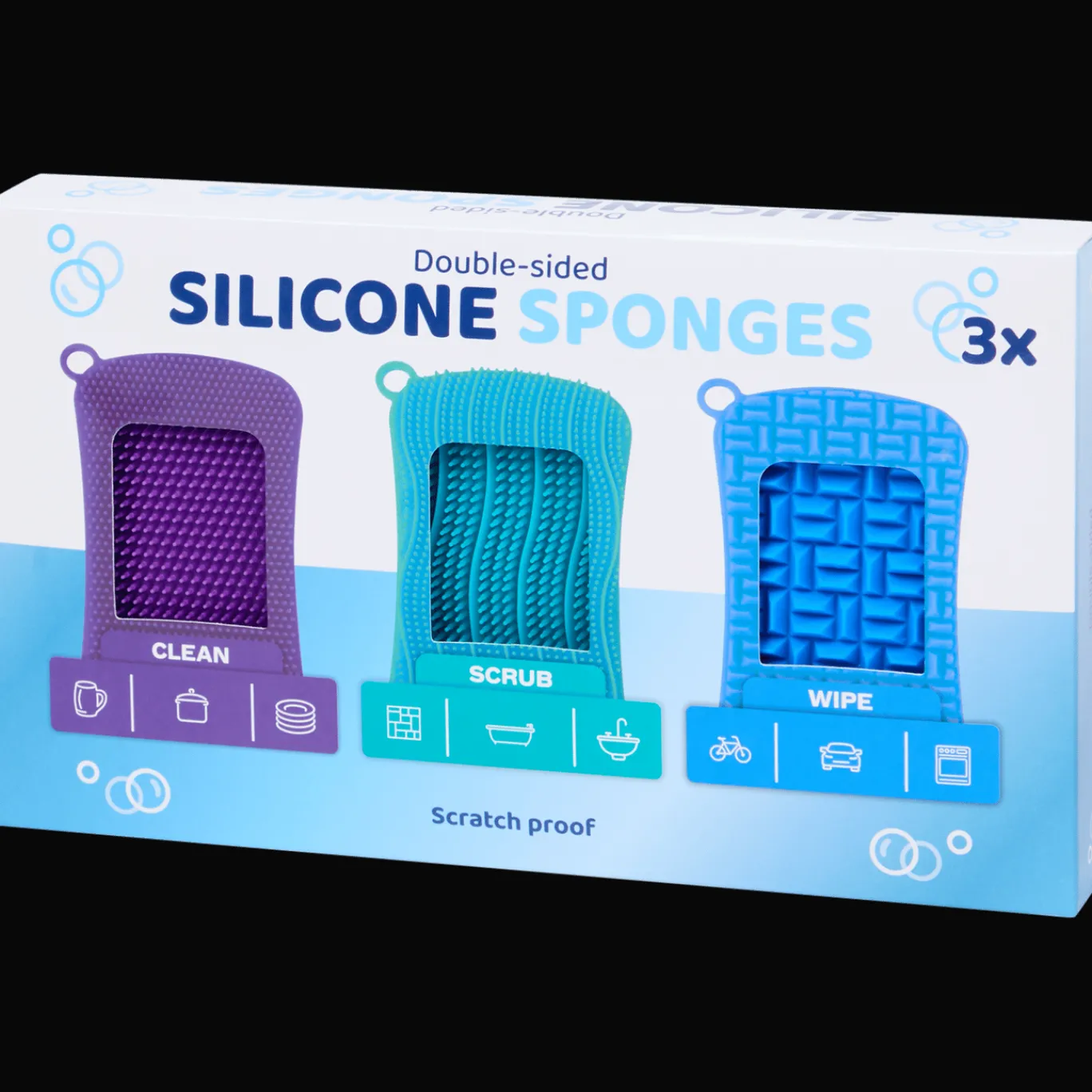 Action Éponges double face en silicone* Articles De Nettoyage