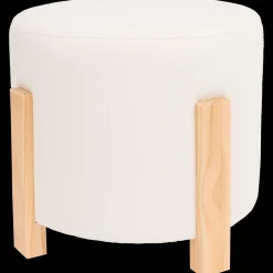 Studio Home Pouf avec pieds en bambou* Accessoires Pour La Maison