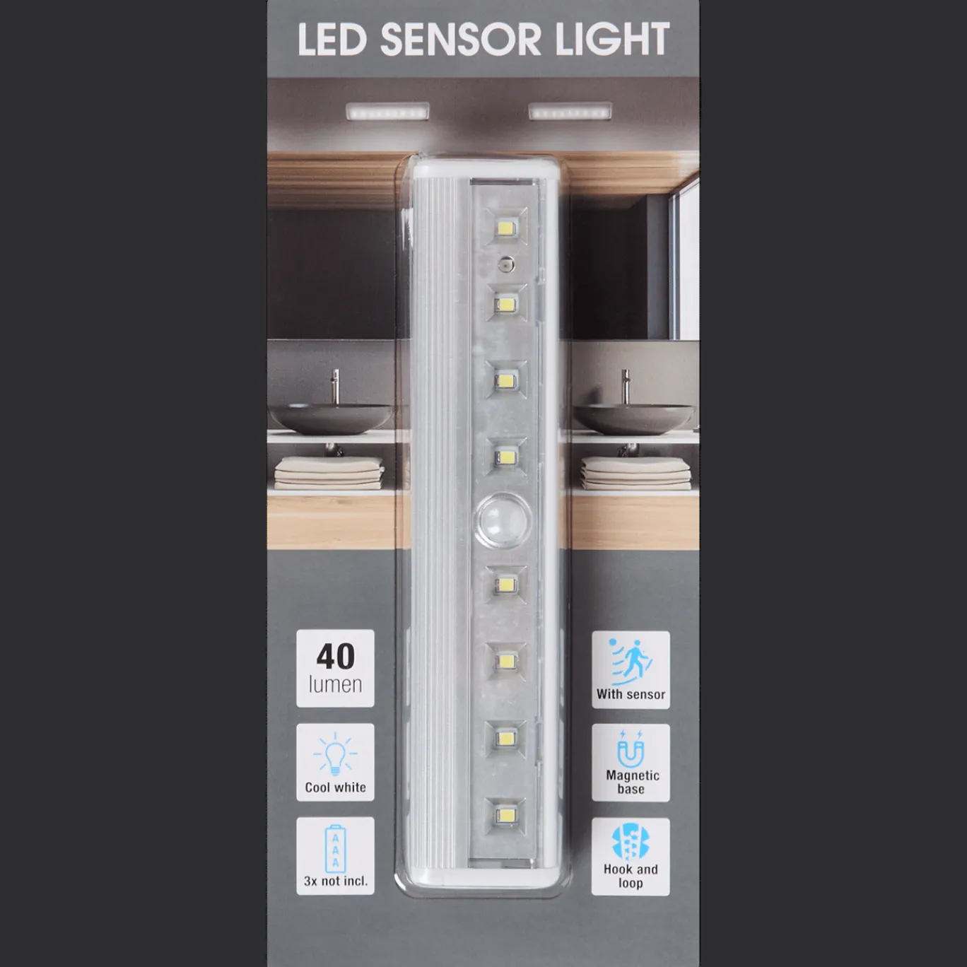 Action Réglette LED à détecteur de mouvement* Éclairage