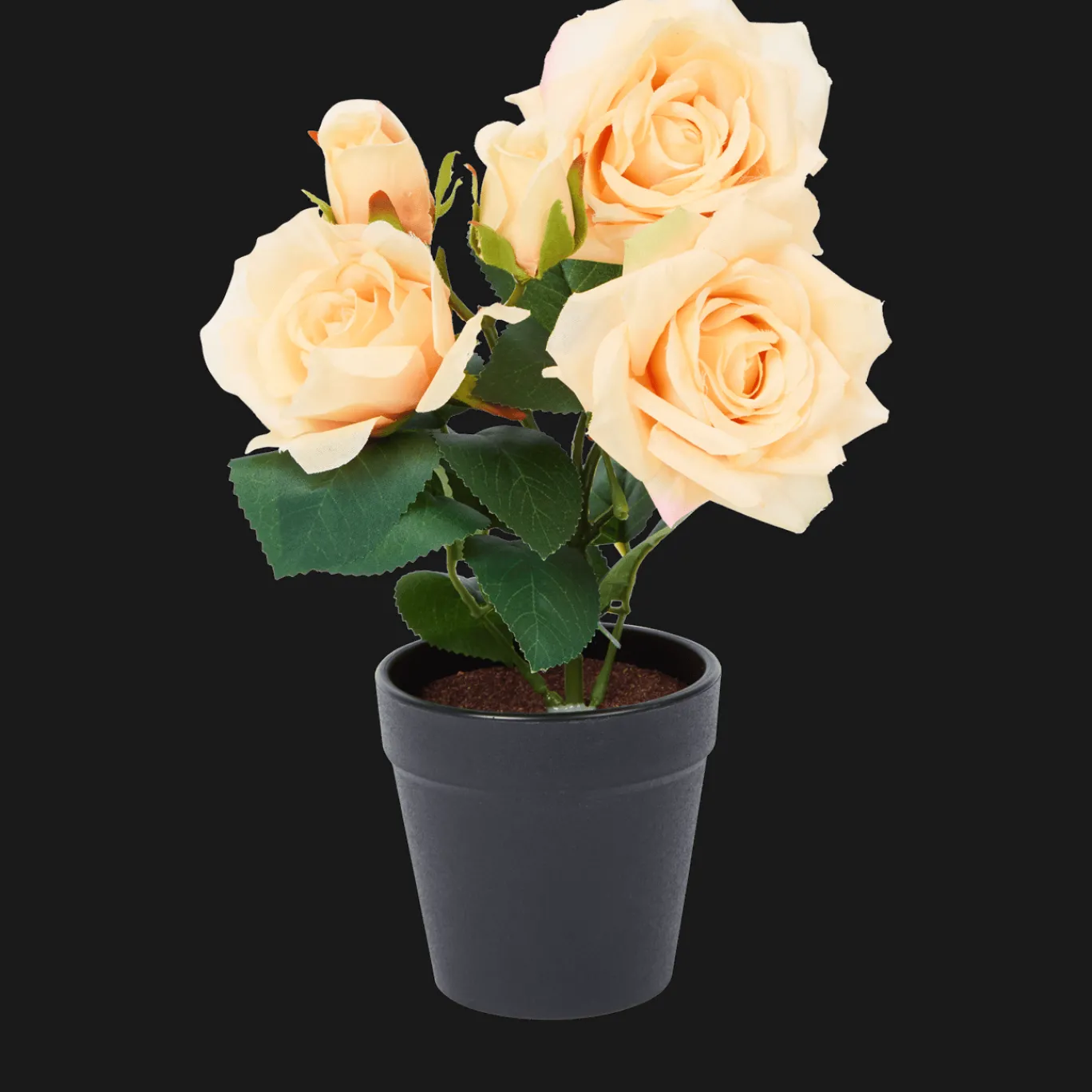 Action Rose artificielle en pot* Plantes Et Fleurs Artificielles