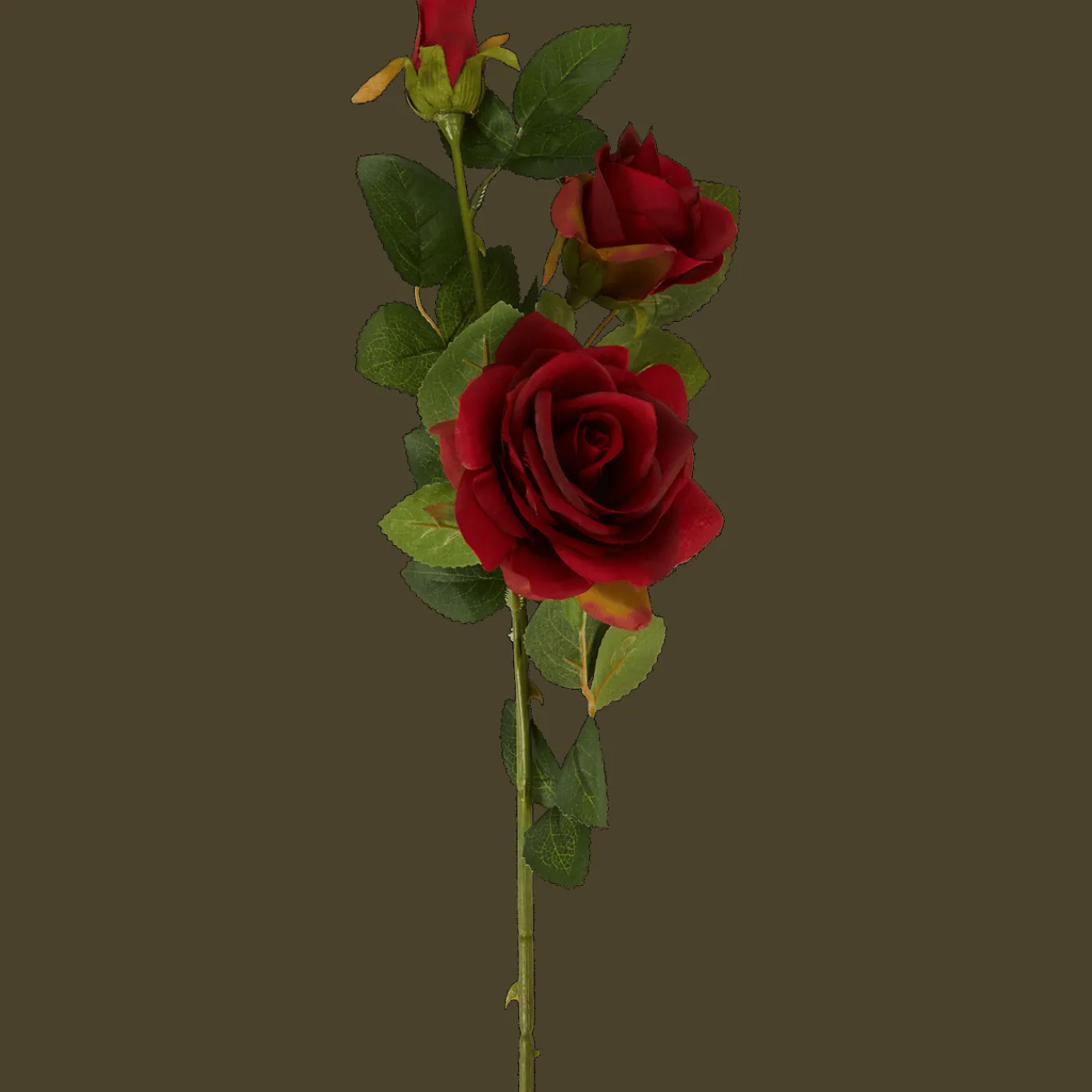 Action Rose artificielle sur tige* Plantes Et Fleurs Artificielles