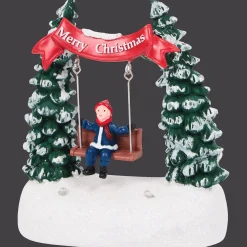 Magic Village Scène de Noël avec balançoire* Décoration Saisonnière