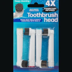 Action Têtes de brosse à dents électrique au charbon actif* Soins Buccaux