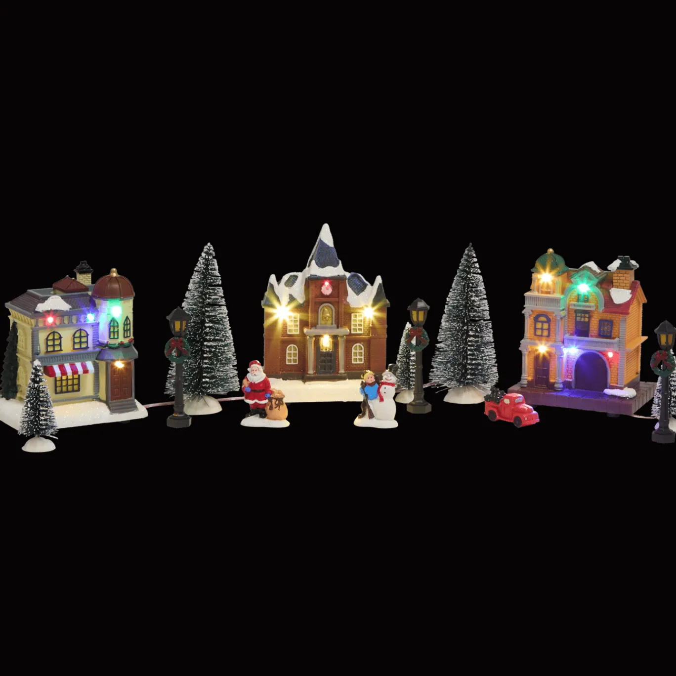 Action Village de Noël avec illuminations* Décoration Saisonnière